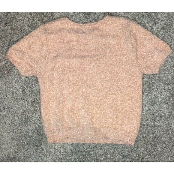 Forever 21 Crop Top Off Pink Fuzzy Sweater Size 3X Super Soft - Picture 4 of 6